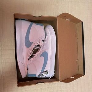 nike mid blazers 77 color indigo flower